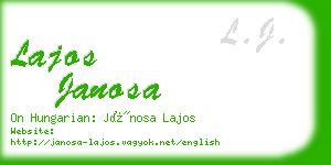 lajos janosa business card